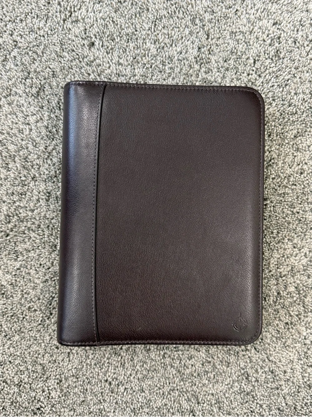 Vintage Franklin Covey Burgundy Leather 7 Ring Binder Zip Around Planner Pockets
